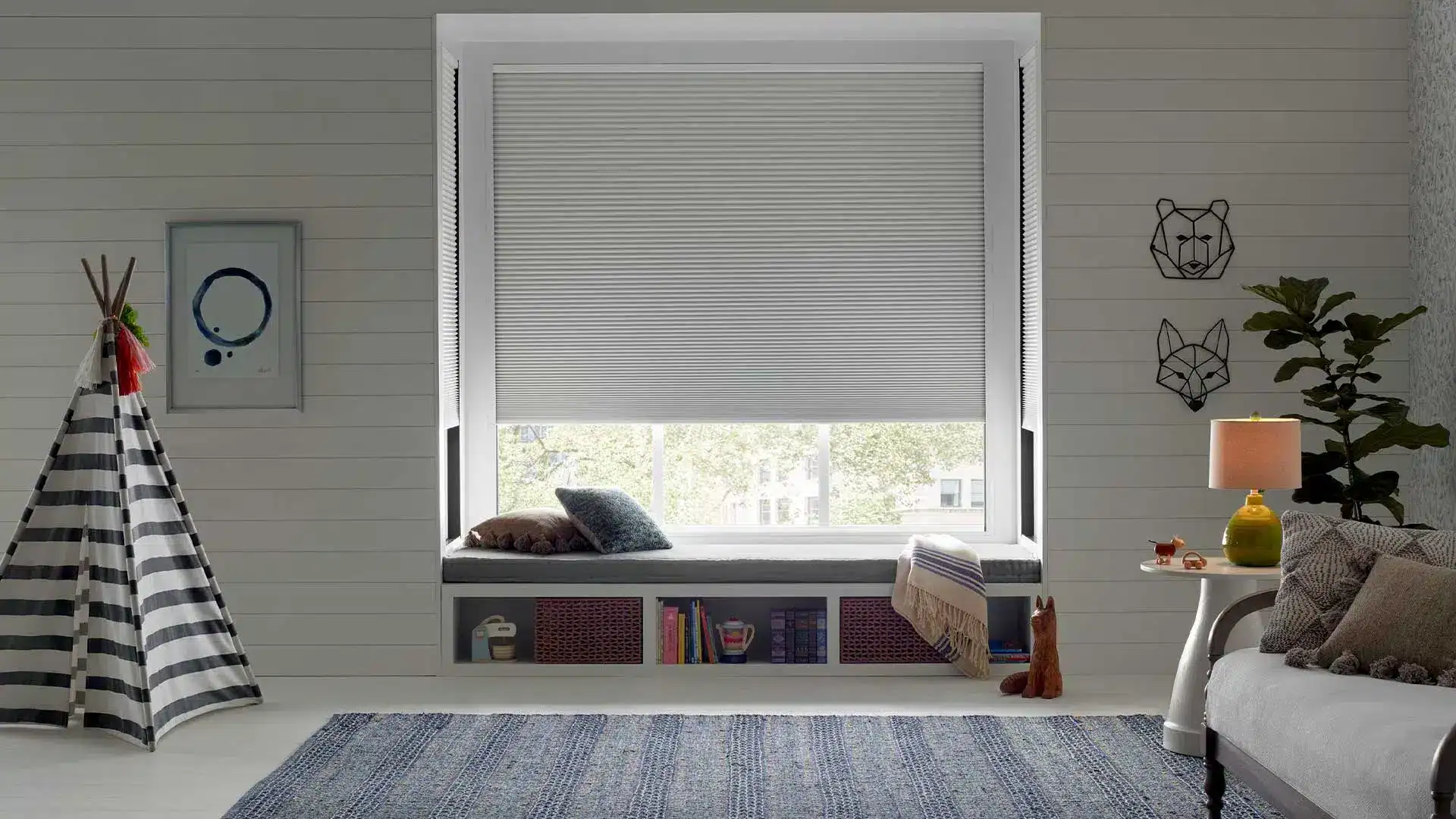 Duette Cellular shades with LightLock™ Open