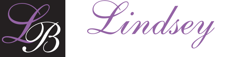Lindsey Blinds, LLC logo with elegant script and bold text, showcasing window blinds and shades for home and office decor.