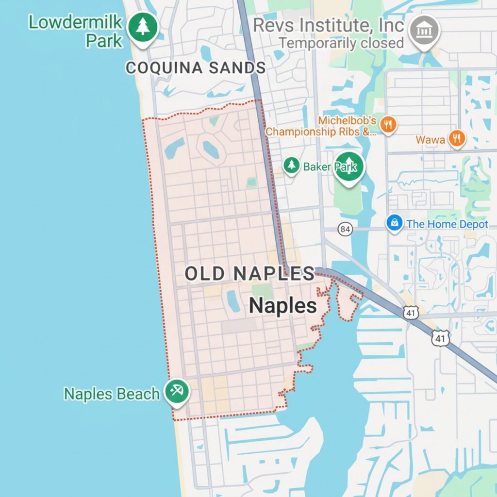 google maps image of Old Naples, FL