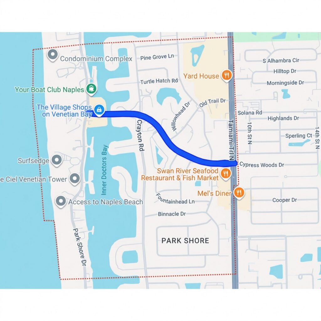 google maps image of Park Shore, Naples, FL
