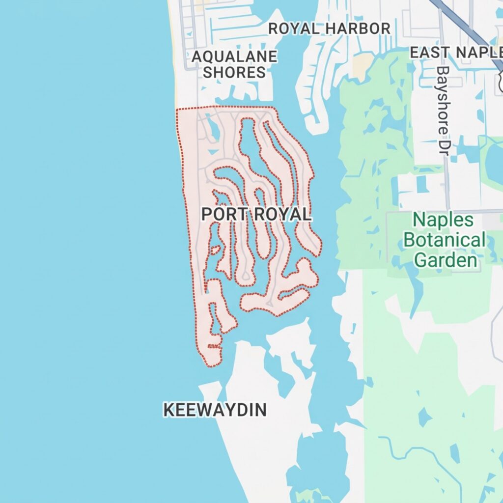 google maps image of Port Royal, Naples, FL