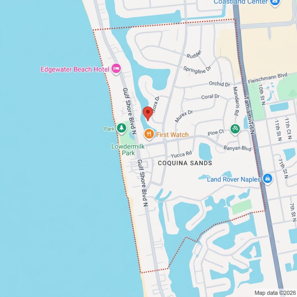 google maps image of The Moorings, Naples, FL