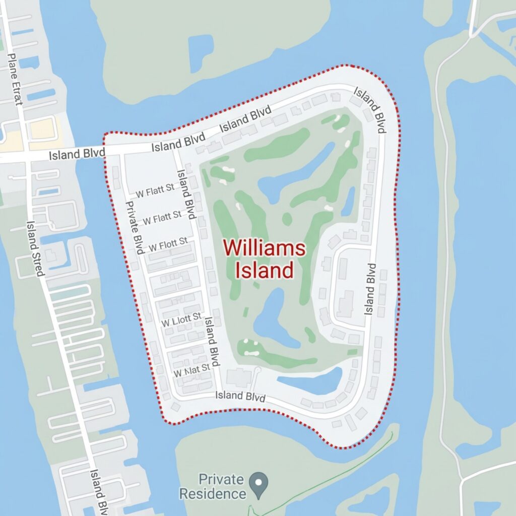 google maps image of Williams Island (Florida), Naples, FL